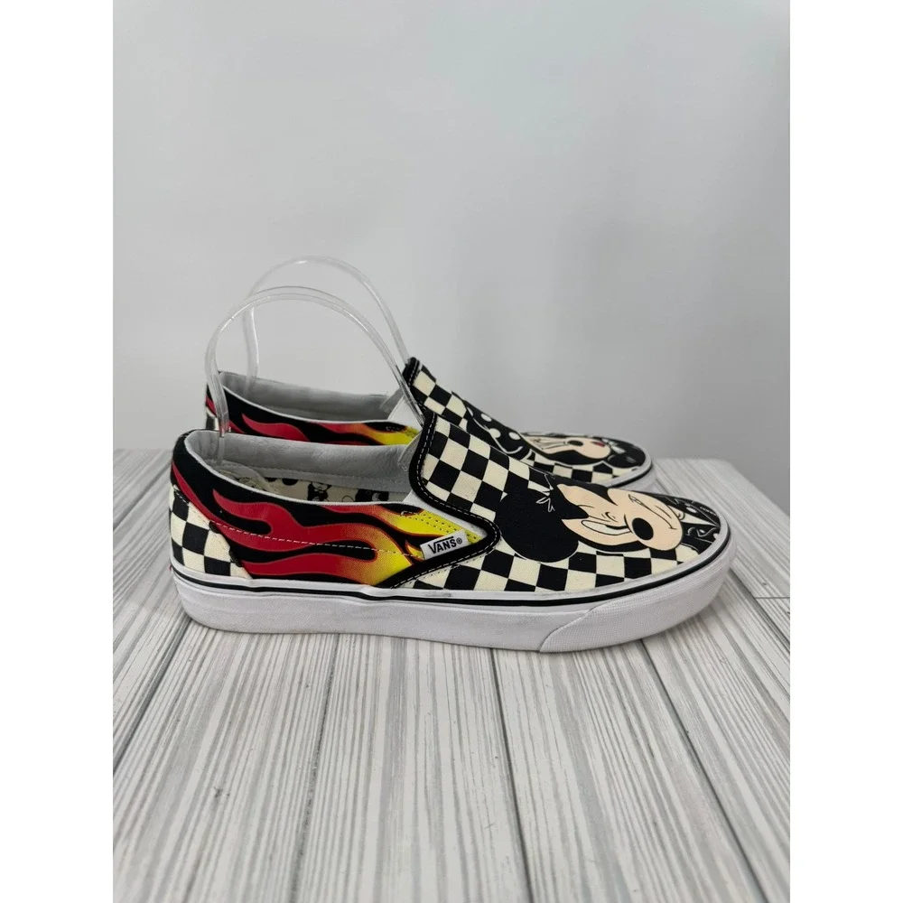 Vans Disney x Mickey & Minnie Flame Classic Slip On Women Size 10 Mens Size 8.5 - Picture 10 of 12
